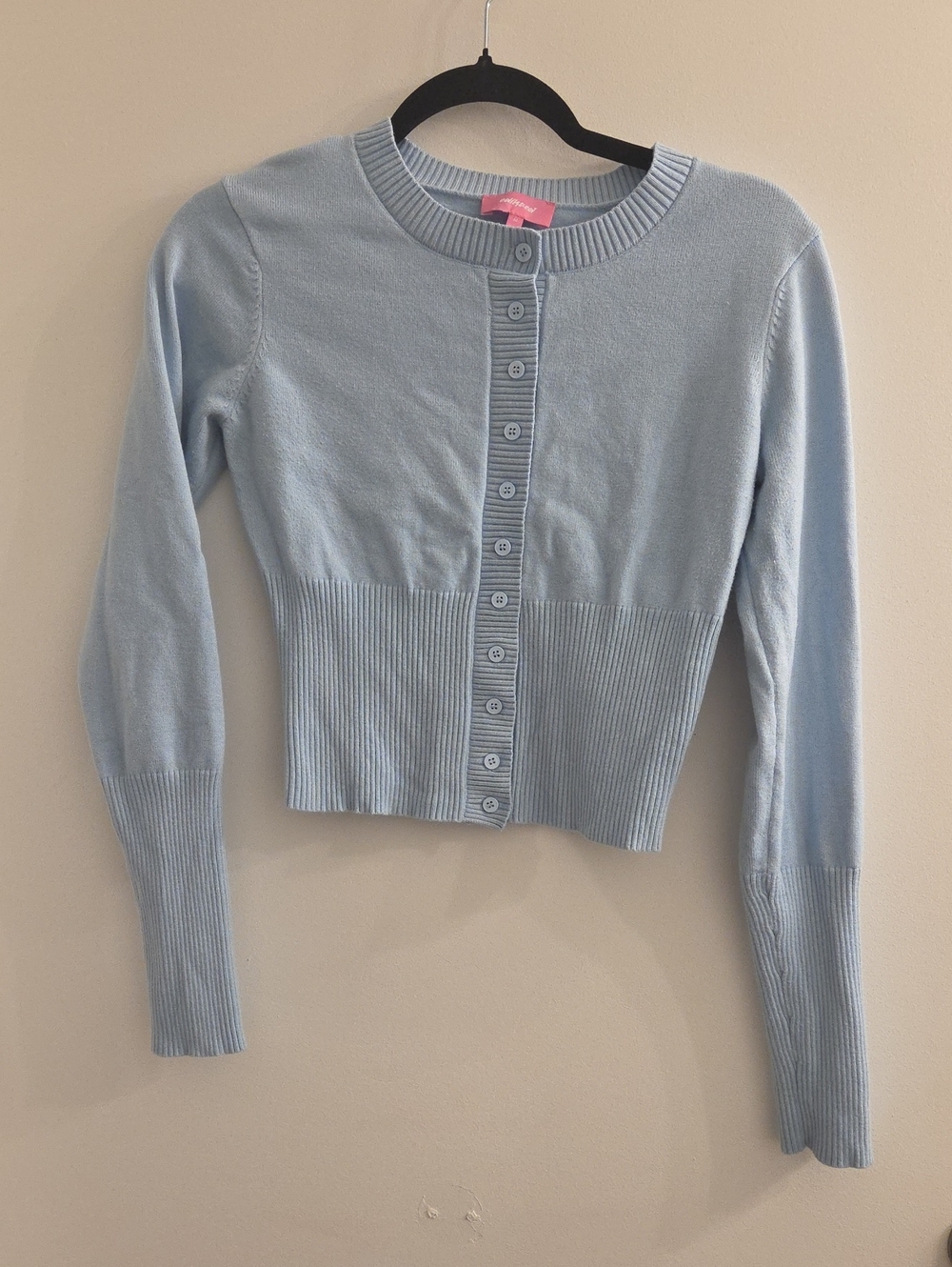 Edikted Alaina Button Front Crew Neck Cardigan